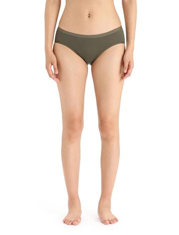 Dámské Spodní Prádlo Icebreaker Merino Siren Hipkini Briefs Olivy Zelené | CZ 1221JPQJ